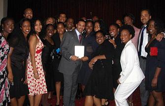 BLSA members celebrate winning Mid-Atlantic Chapter of the Year, 2007, Law Communications.