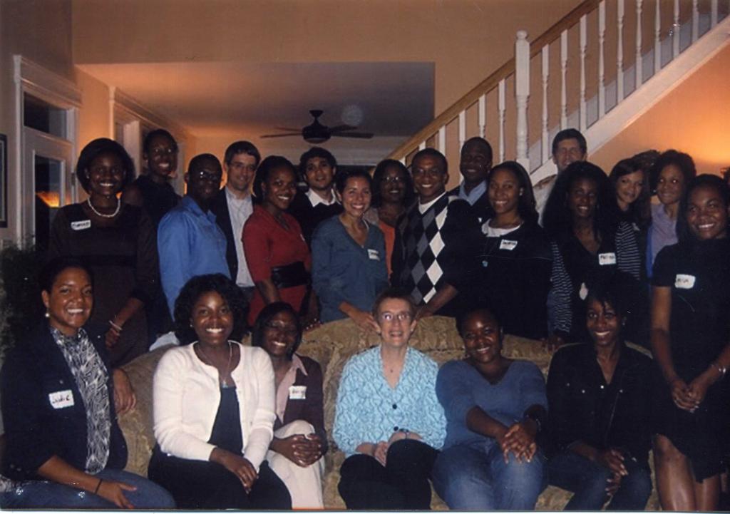 BLSA members at the student-faculty reception at home of Professor Anne Coughlin, 2011, Law Archives.