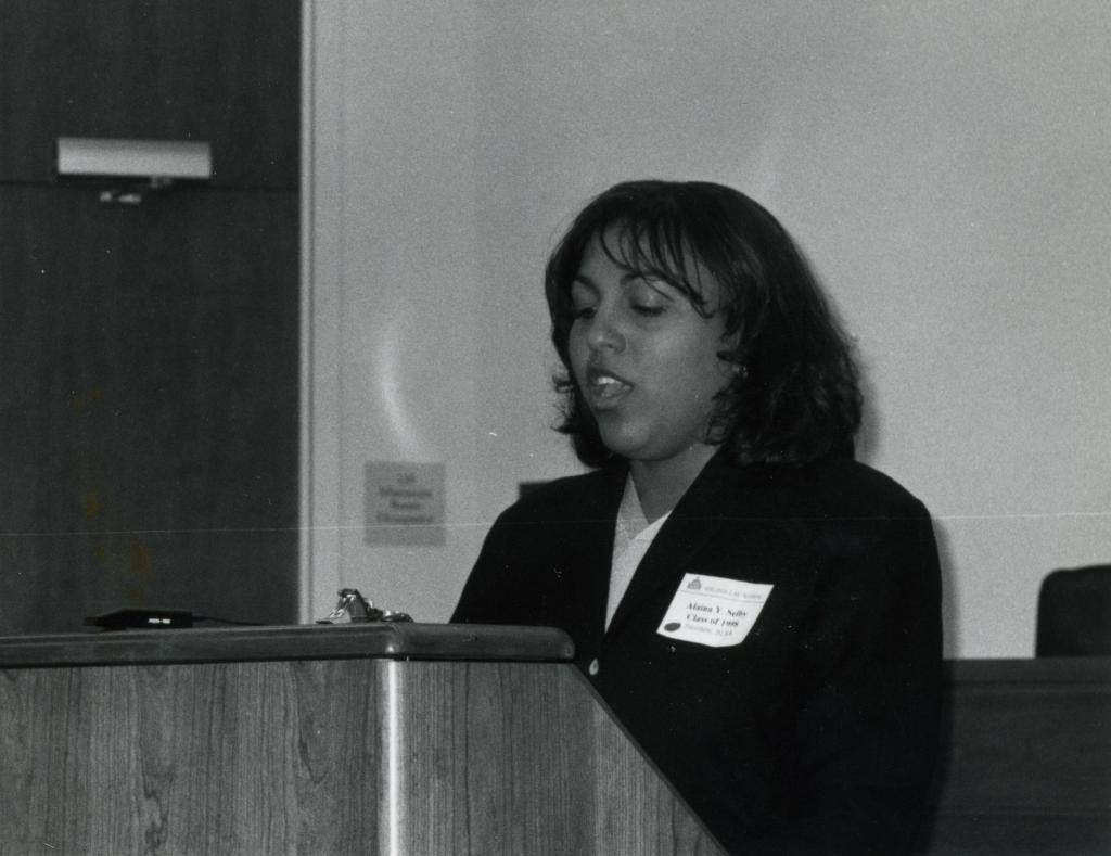 Alaina Selby '98 speaks at BLSA Alumni Weekend, Records of the Virginia Law Weekly.