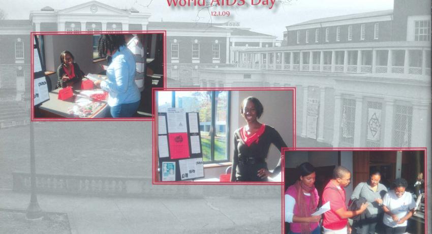 BLSA members table for Worlds AIDS Day, 2009, Records of BLSA.